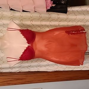 Delicates Nightgown.  Medium Red